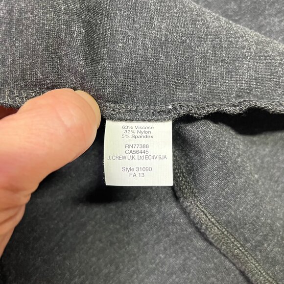 J. Crew Size 6 Grey Pixie Pant Ponte Back Zip Skinny 31090 - Picture 4 of 7